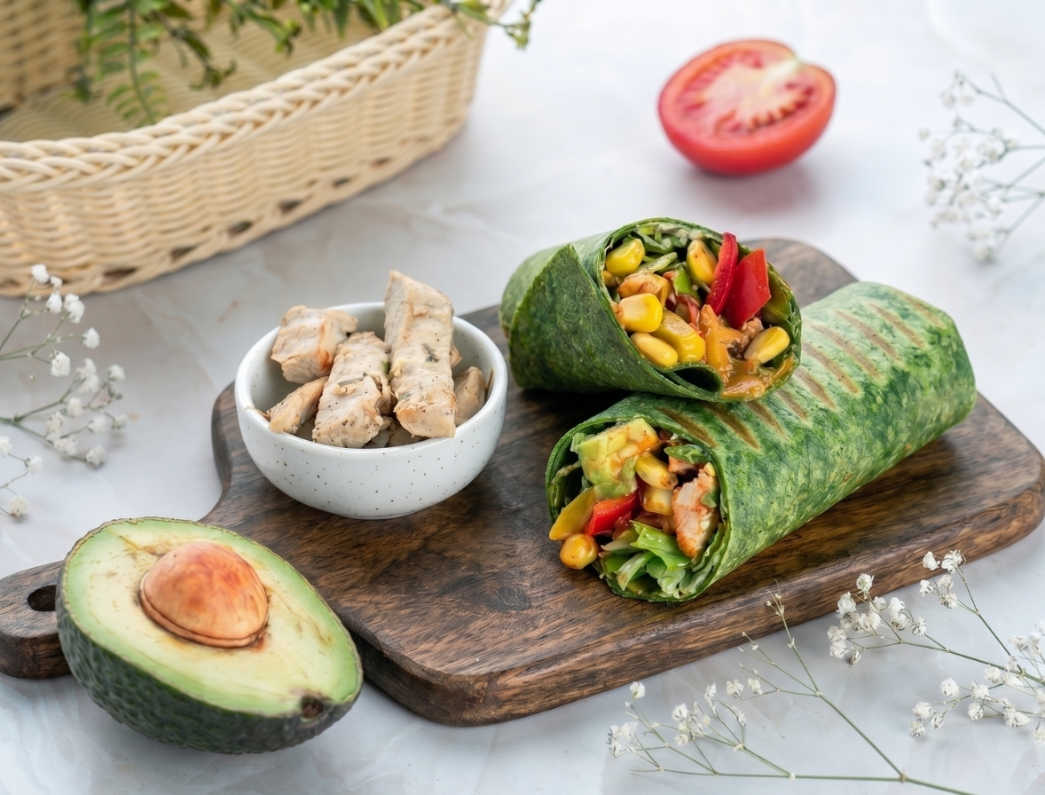 Gluten Free Chipotle Chicken and Avocado Wrap