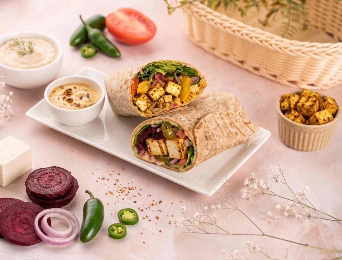 Grilled Tofu & Feta Cheese Wrap