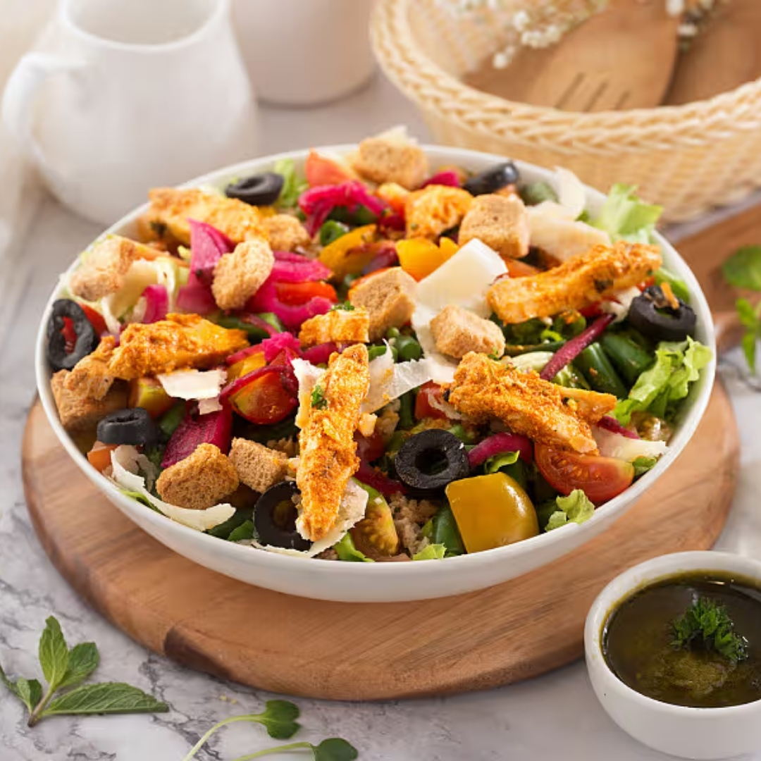 Chicken Tikka and Parmesan Salad